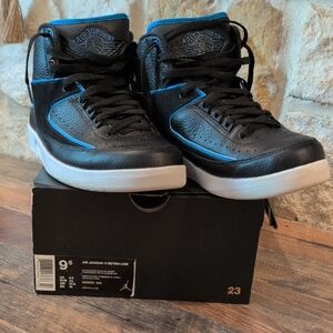 Nike Air Jordan 2 Retro Low Black Blue Sneakers